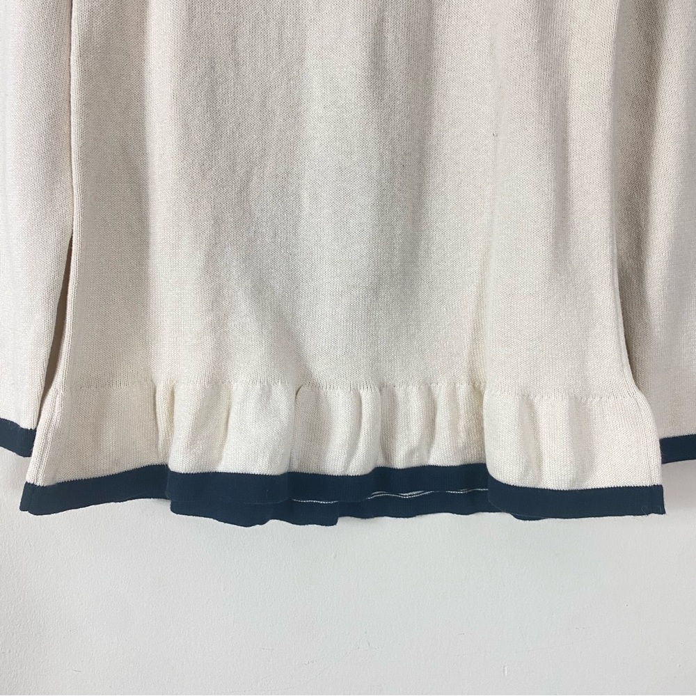 Sail To Sable Faith Bow Back Sweater Cream with Black Bows Cotton Wool Blend - S - Picture 11 of 16